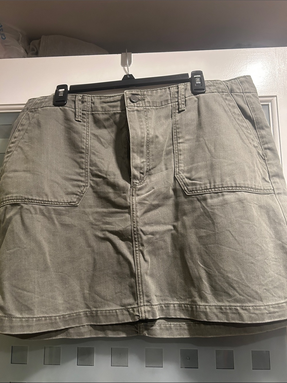 PAIGE denim Olive Utility Cargo Skirt